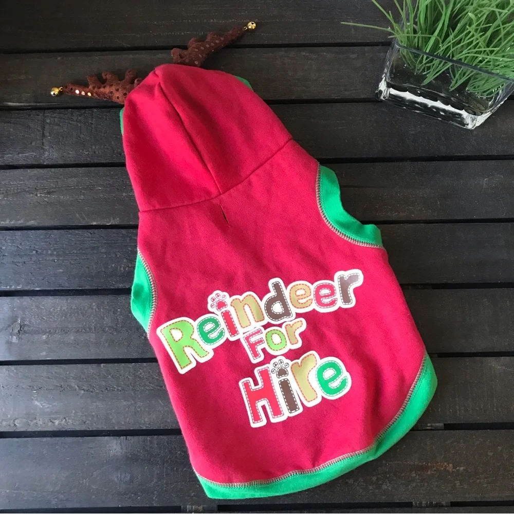 Simply Dog Hoodie Christmas Reindeer for Hire